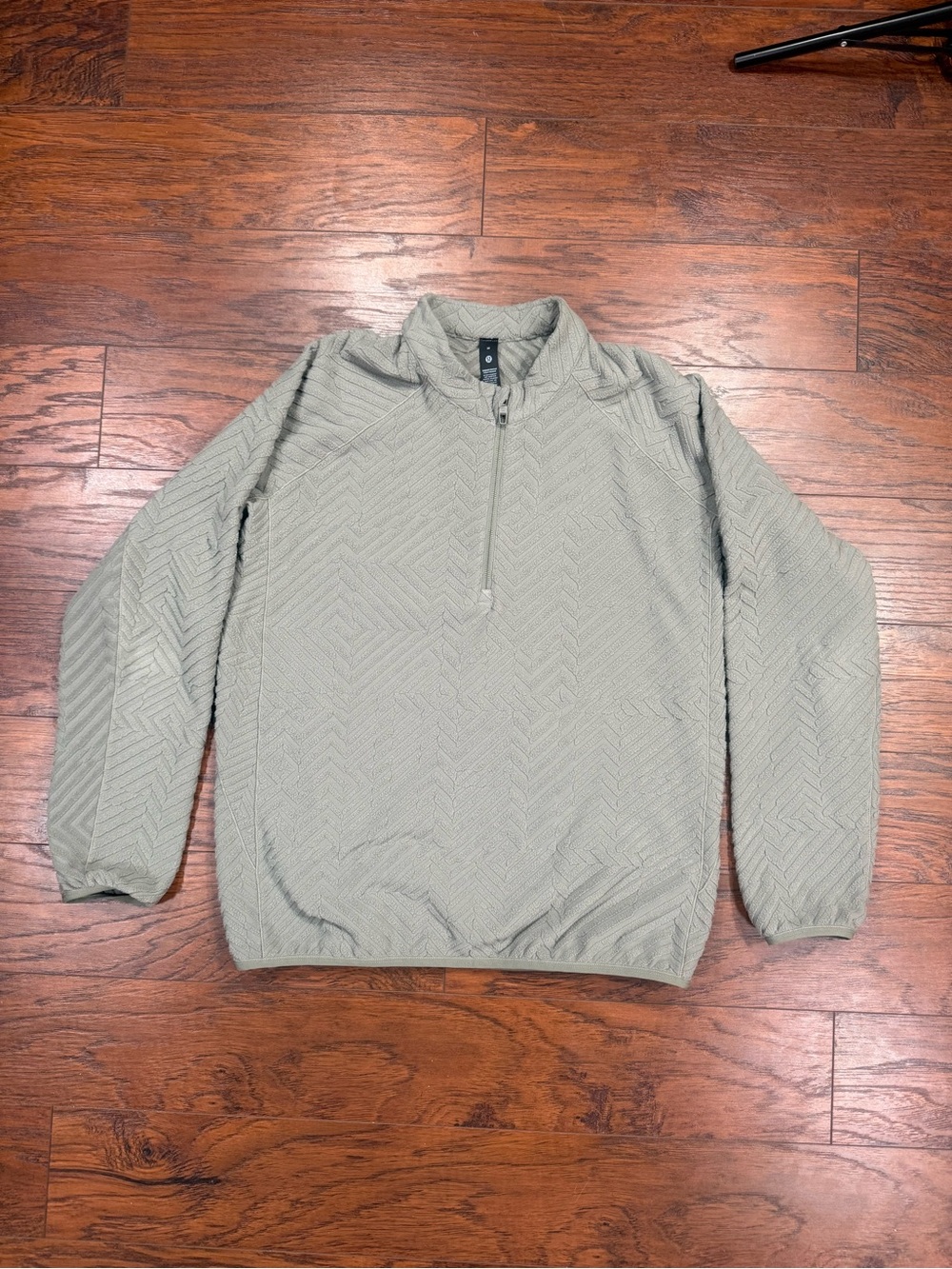 lululemon athletica Quilted Quarter-Zip Pullover in Sage Green